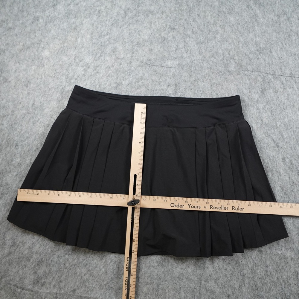 Lululemon Skirt Women 12 Black Side Pleat High Rise Tennis Skort Pickelball Gym - Picture 2 of 12